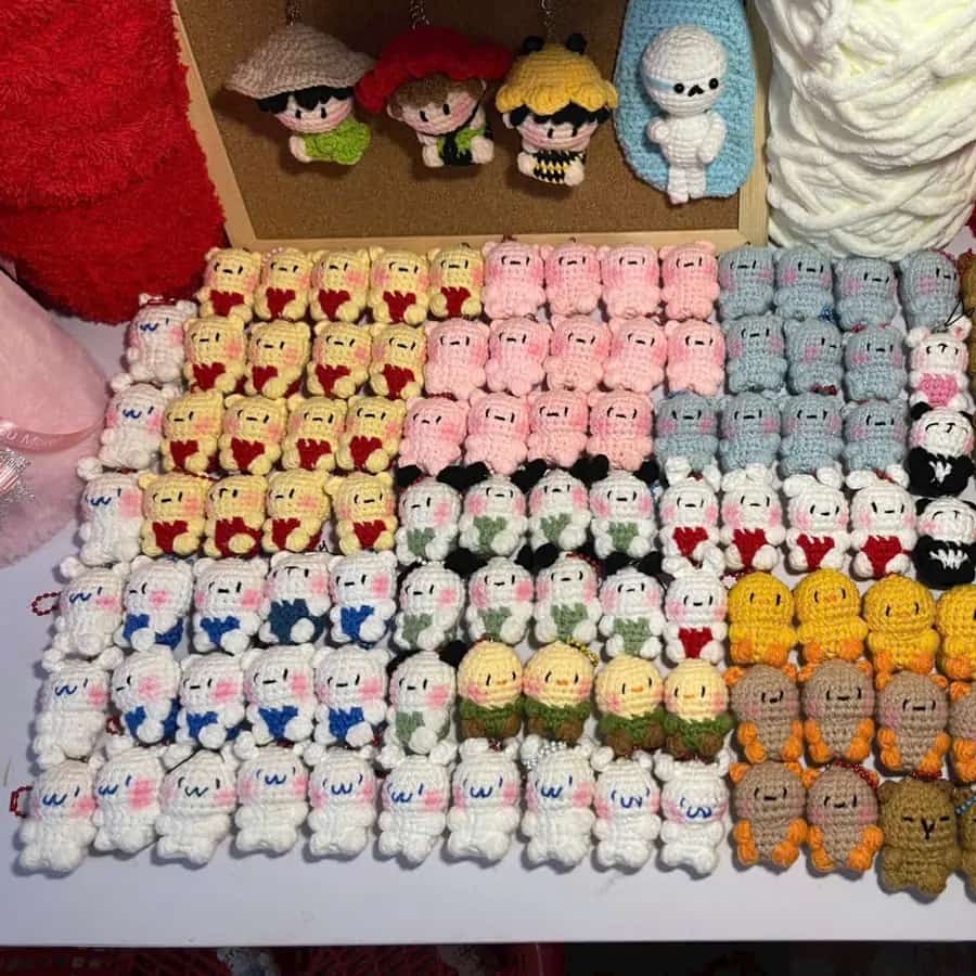 Bộ móc khóa len mini nhiều màu của LyliShop
