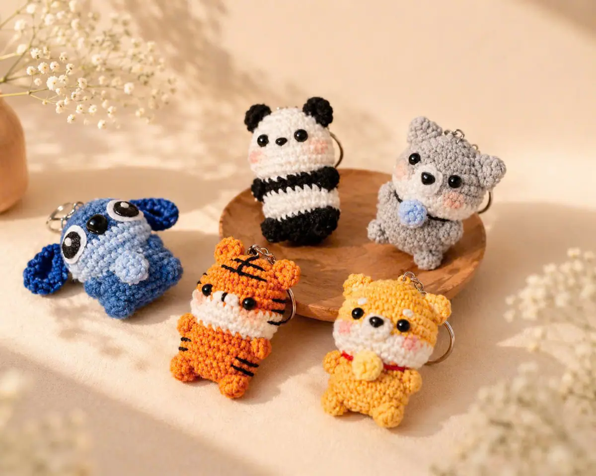 Nhiều mẫu móc khóa len handmade của LyliShop