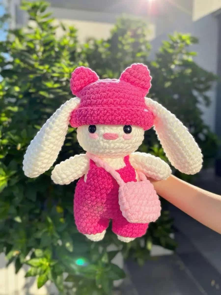 Thú bông len thỏ hồng handmade của LyliShop